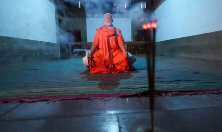 PM Modi Meditates At Vivekananda Rock Memorial In Kanyakumari