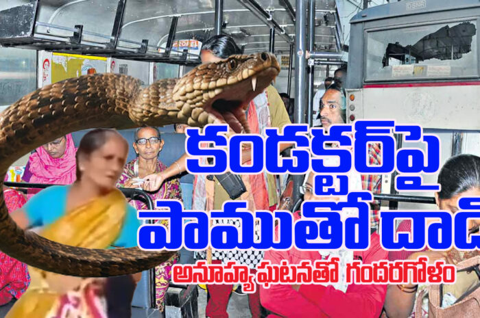 Snake attack: కండక్టర్‌పై పాముతో దాడి