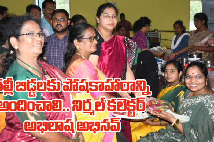 Nirmal Collector: తల్లీ బిడ్డలకు పోషకాహారాన్ని అందించాలి.. నిర్మల్ కలెక్టర్ అభిలాష అభినవ్