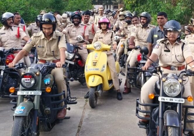 Nirmal police bike rally: నిర్మల్ పోలీసుల బైక్ ర్యాలీ