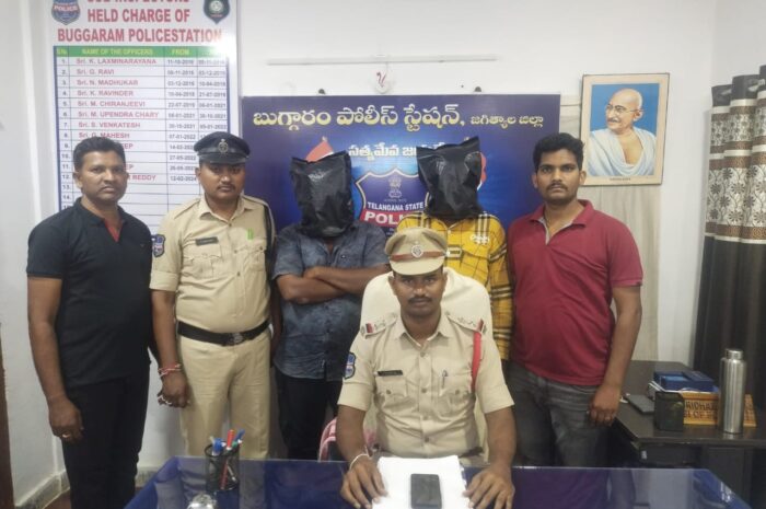 Two arrested for transporting ganja: గంజాయి తరలిస్తున్న ఇద్దరి అరెస్టు