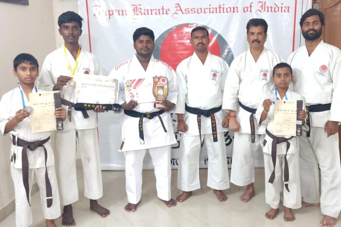 Talent in national level karate: జాతీయస్థాయి కరాటేలో విశ్వంత్ ప్రతిభ