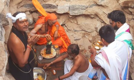 Foundation stone of Markandeya temple construction