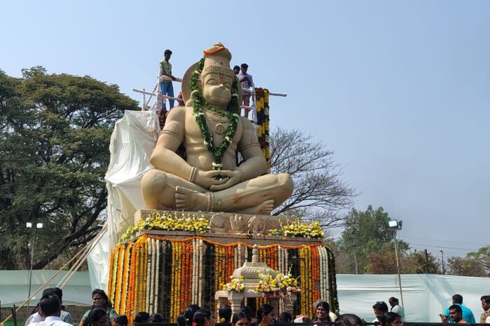 Hanuman statue: ఘనంగా ధాన్య హనుమాన్ విగ్ర ప్రతిష్టాపన