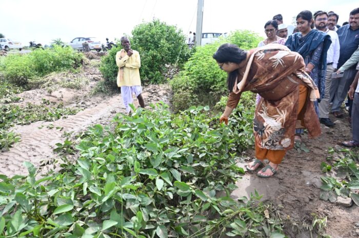Nirmal crop loss compensation assurance Collector Abhilash Abhinav: పంట నష్టపోయిన రైతులకు నష్టపరిహారం చెల్లిస్తాం: నిర్మల్ జిల్లా కలెక్టర్ అభిలాష అభినవ్