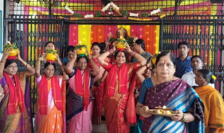 Bonalu Festival Celebrations at Divyanagar with MLA’s Wife Kavitha Participation