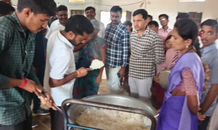 Khanapur MLA Bozzu Patel inspects Jyothi Bapule School in Nirmal district