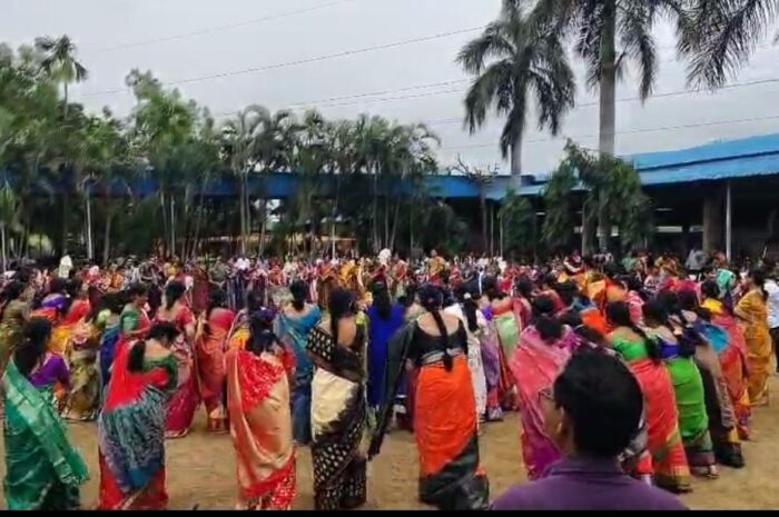 Bathukamma Celebrations Organized by RBVRR Society in Nirmal: సొసైటీ ఆధ్వర్యంలో బతుకమ్మ వేడుకలు