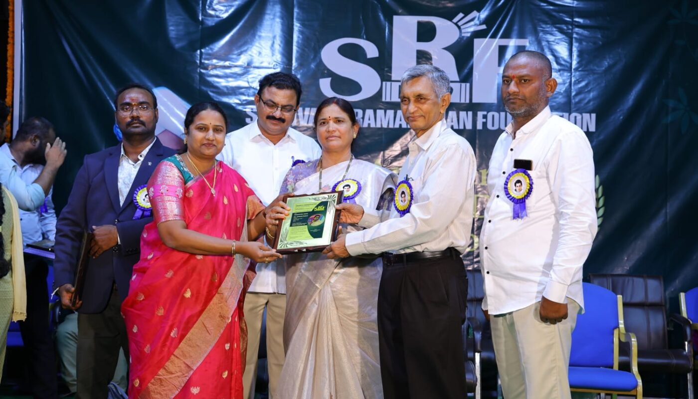 Vasishtha High School Principal Gollapelli Madhavi receives Guru Brahma Award