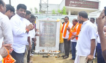 MLA Eleti Maheshwar Reddy inaugurates CC road works in Sirgapur