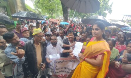 Tension at Khanapur Tahsildar office over double bedroom housing pattas