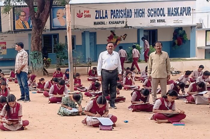 Essay competitions by Sathya Sai Seva Samithi in Khanapur schools: సత్యసాయి సేవా సంస్థ ఆధ్వర్యంలో వ్యాసరచన పోటీలు