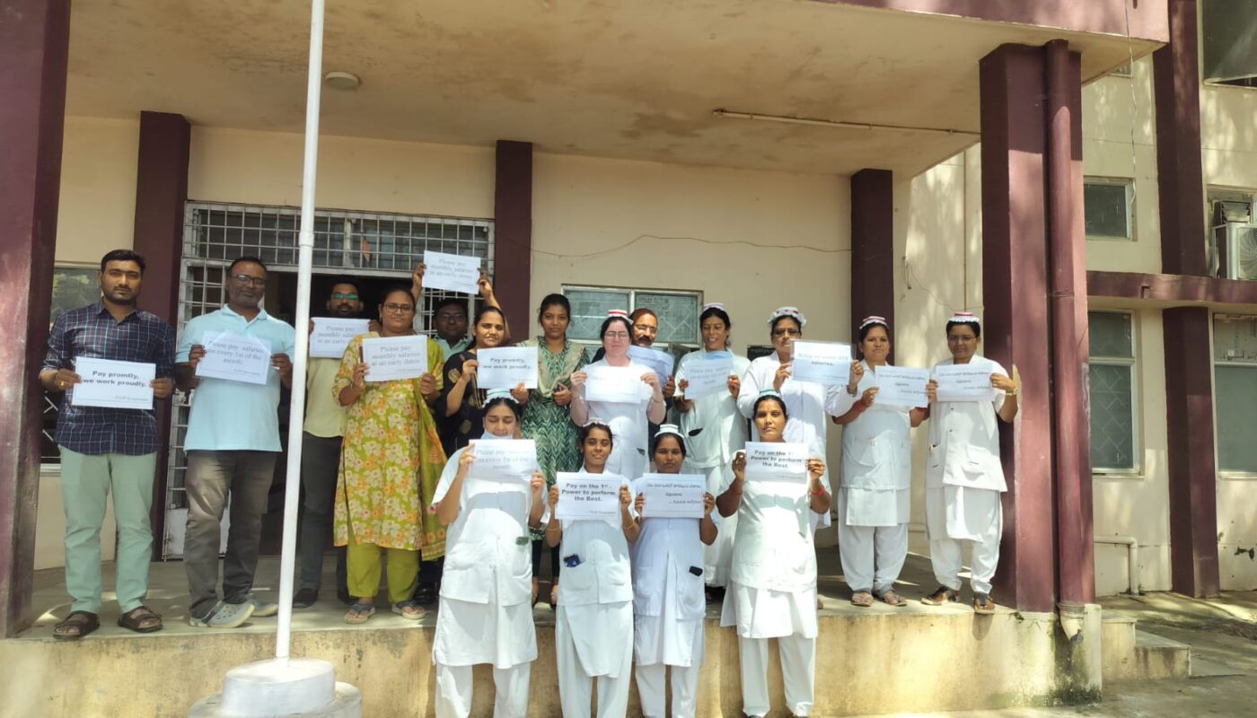 Government hospital medical staff protest