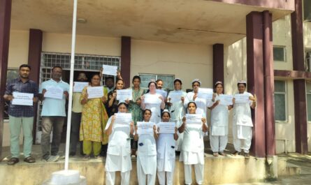 Government hospital medical staff protest