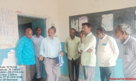 CPO inspection of polling stations in Khanapur
